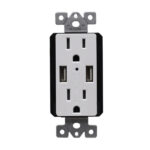 Fully Functional Hardwired USB Receptacle Outlet Plug With Wifi 4K UHD Camera