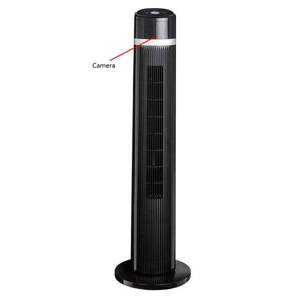 Oscillating Tower Fan With 4K UHD Wifi Night Vision Camera