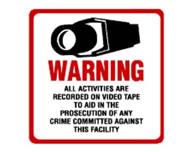 4" x 4" CCTV Warning Sticker 10 Count