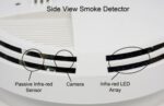 Night Vision Smoke Alarm Detector 90 Day Bottom View Camera