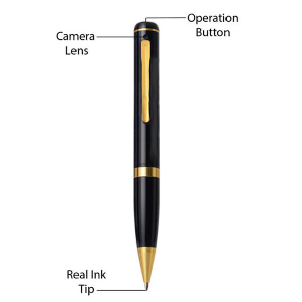 720P HD Ink Writing Pen 8 Hour Battery Hidden Nanny Spy Camera