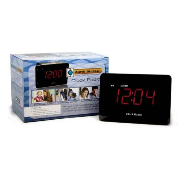 Household Radio Alarm Clock With 4K UHD Night Vision Camera