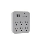Six Prong Power Wall Outlet Adapter With 4K UHD Wifi Camera