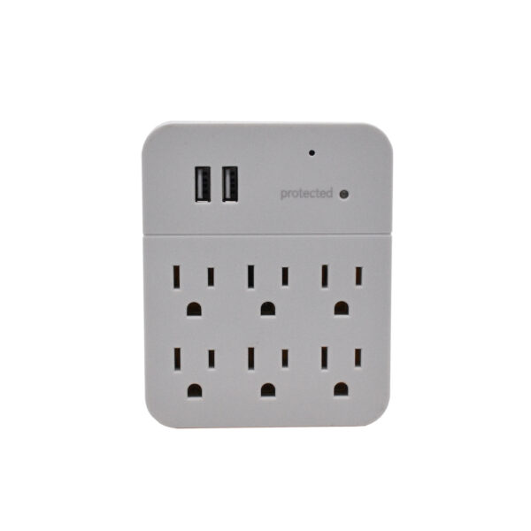 Six Prong Power Wall Outlet Adapter With 4K UHD Wifi Camera