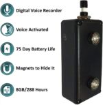 Black Vox 75 Day Long Battery Life Voice Activated Magnetic Recorder