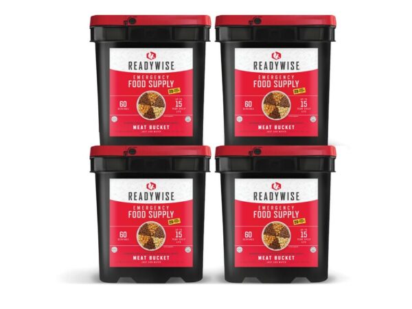 ReadyWise 240 Serving Emergency Survival Food Storage Freeze Dried Meat Buckets