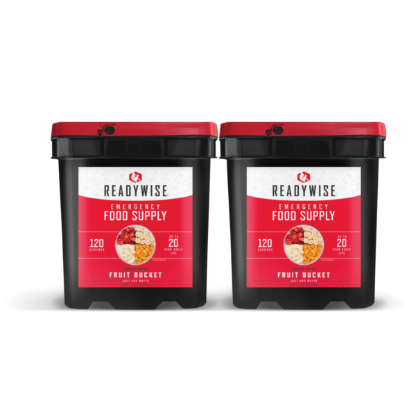 ReadyWise 240 Serving Emergency Survival Food Supply Camping Fruit Buckets