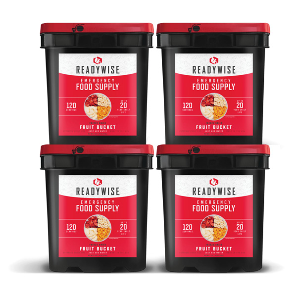 ReadyWise 480 Serving Emergency Survival Food Supply Freeze Dried Fruit Buckets