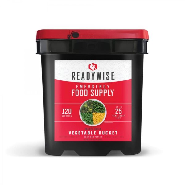 ReadyWise 120 Serving Emergency Survival Food Storage Freeze Dried Vegetable Bucket
