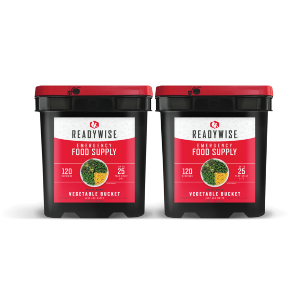 ReadyWise 240 Serving Emergency Survival Freeze Dried Food Supply Vegetable Buckets