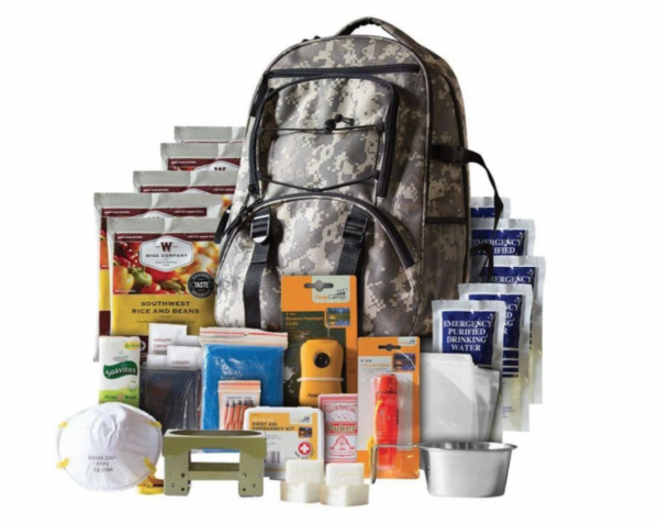 ReadyWise 64 Piece Emergency Survival Camo Food Medical Supplies Backpack