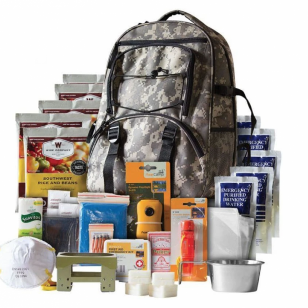 ReadyWise 64 Piece Emergency Survival Camo Food Medical Supplies Backpack