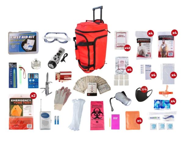 72+ Hour 4 Person Elite Emergency Survival Prepper Gear Medical Backpack Kit