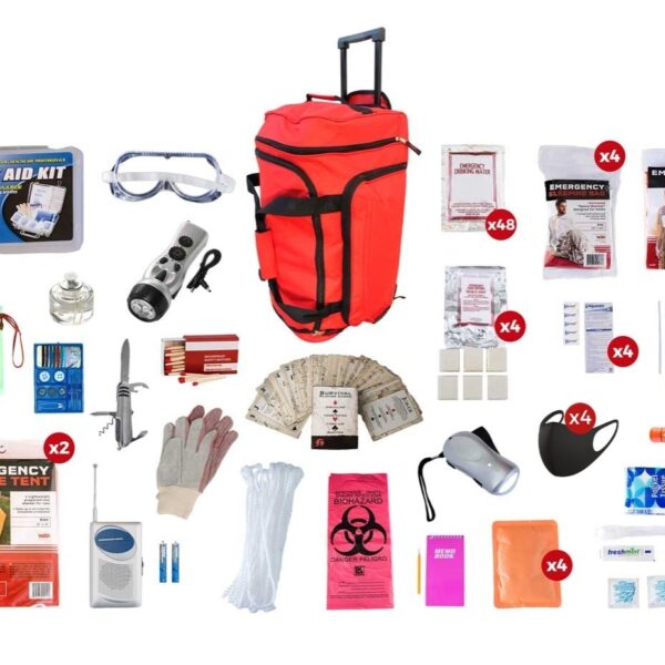 72+ Hour 4 Person Elite Emergency Survival Prepper Gear Medical Backpack Kit