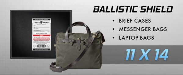 Tuffypacks 11" X 14" Bulletproof Ballistic Level IIIA Laptop Briefcase Shield