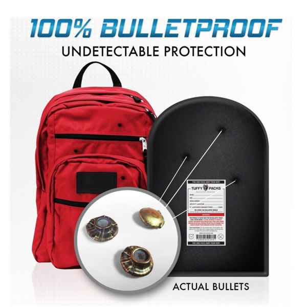 Tuffypacks 12" X 16" Ballistic Shield Level IIIA Bulletproof Backpack Insert
