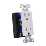 Functional Rectangular Hardwired Receptacle Outlet Plug With Wifi 4K UHD Camera